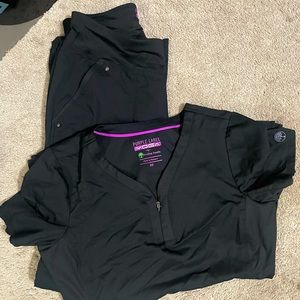 Never worn Black Scrubs PURPLE Label yoga by healing hands